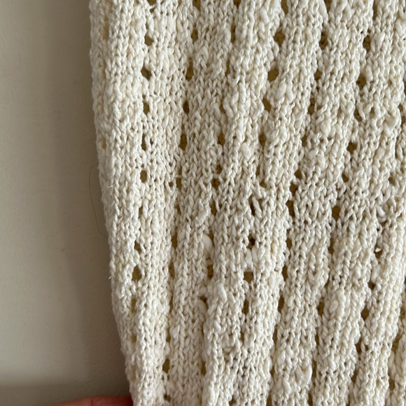 Sweet Vintage Off White Hand Crochet Sweater Vest Size Small - Picture 13 of 13